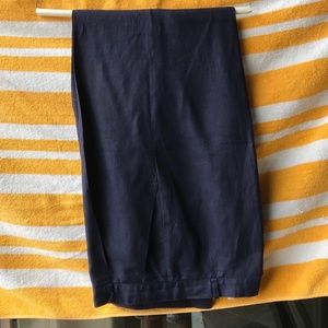 Cleo (Italy) linen slacks, navy, US 14